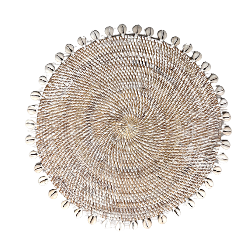 Rattan Shell Placemat 35cm