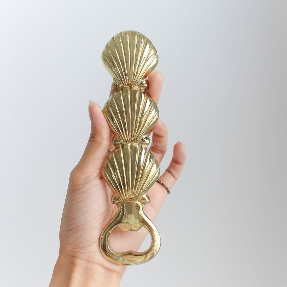 Brass Gold Shell Bottle Opener
