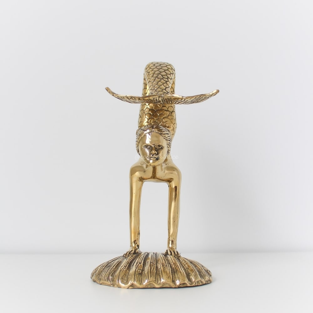 Brass Handstand Mermaid Sculpture