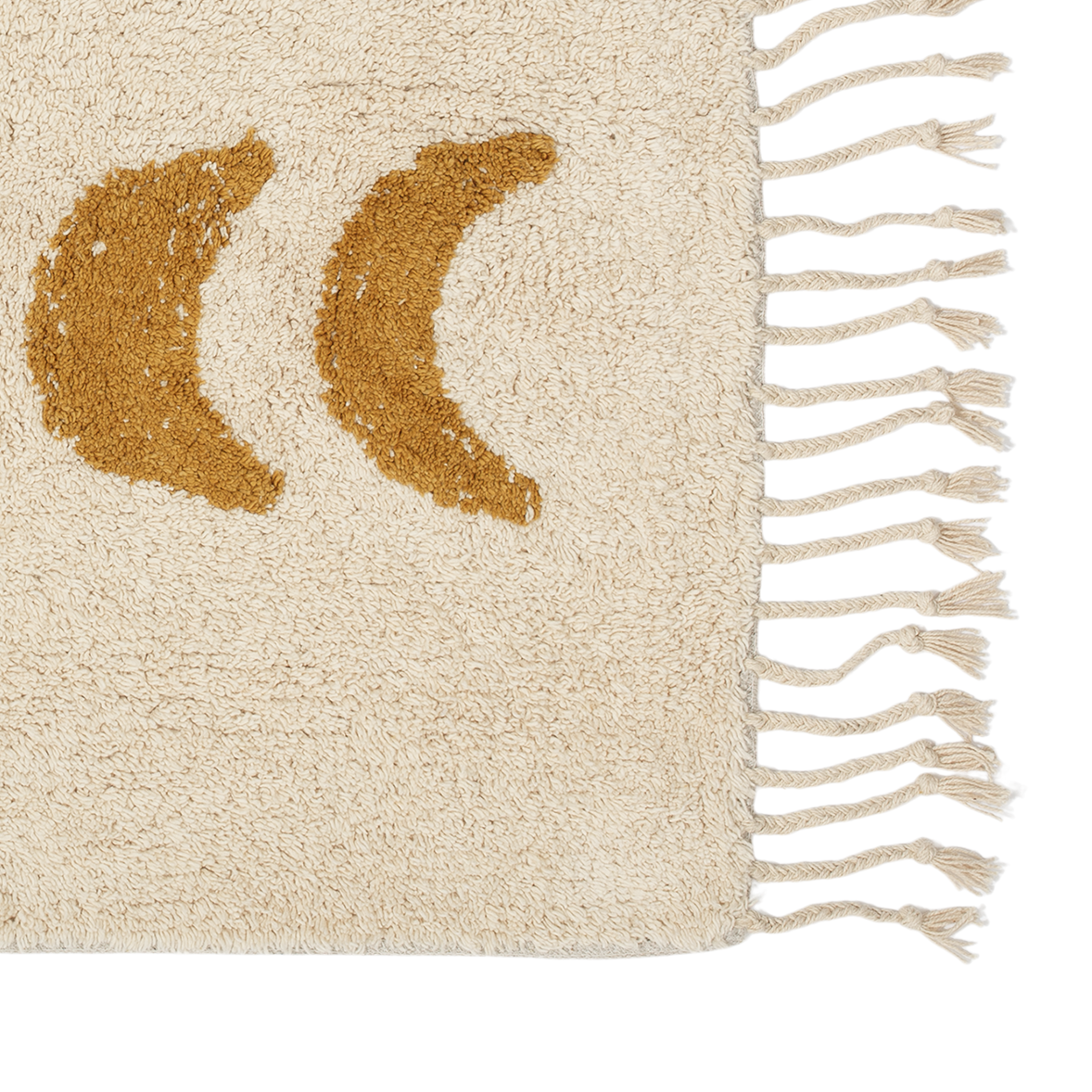 Moon Phase Bath Mat with Tassels
