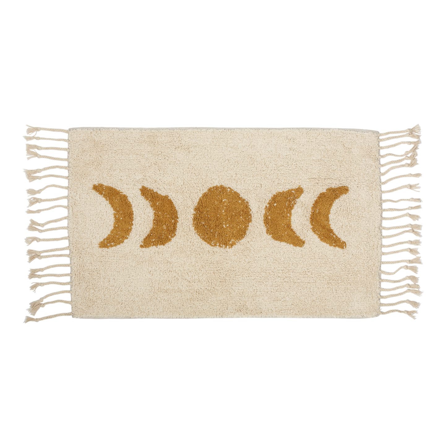 Moon Phase Bath Mat with Tassels