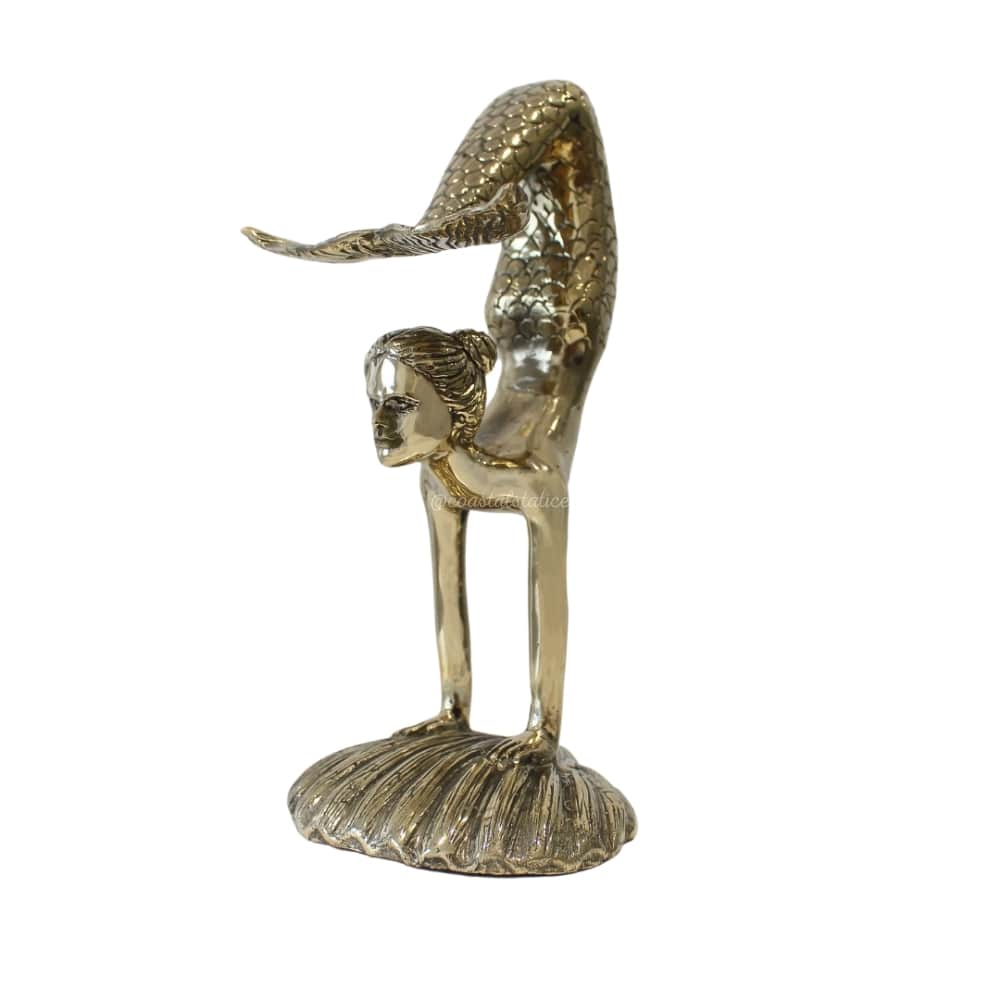 Brass Handstand Mermaid Sculpture