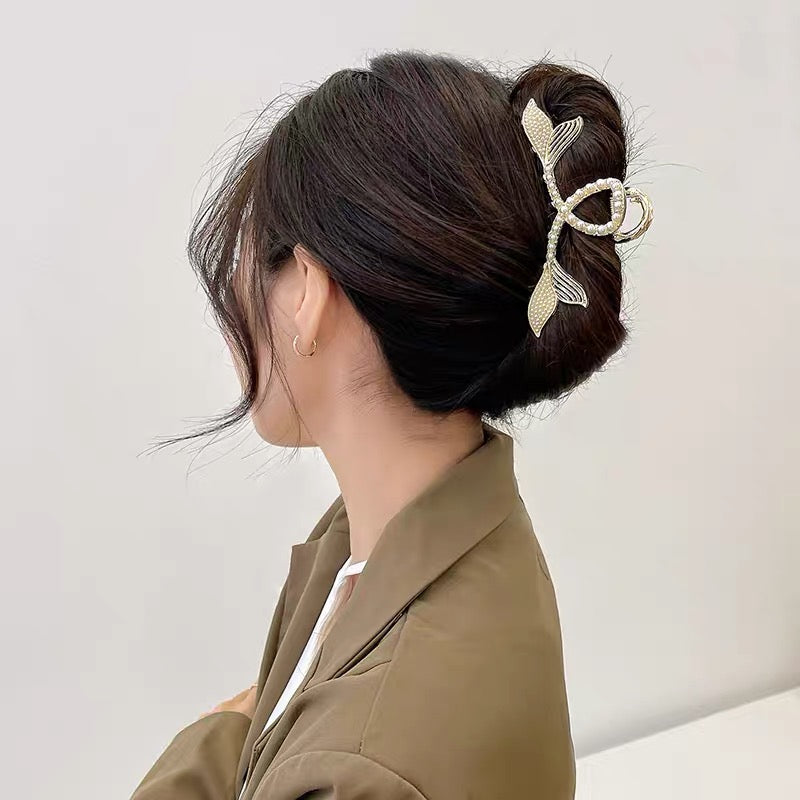 Mermaid Tail Pearl Hair Clip