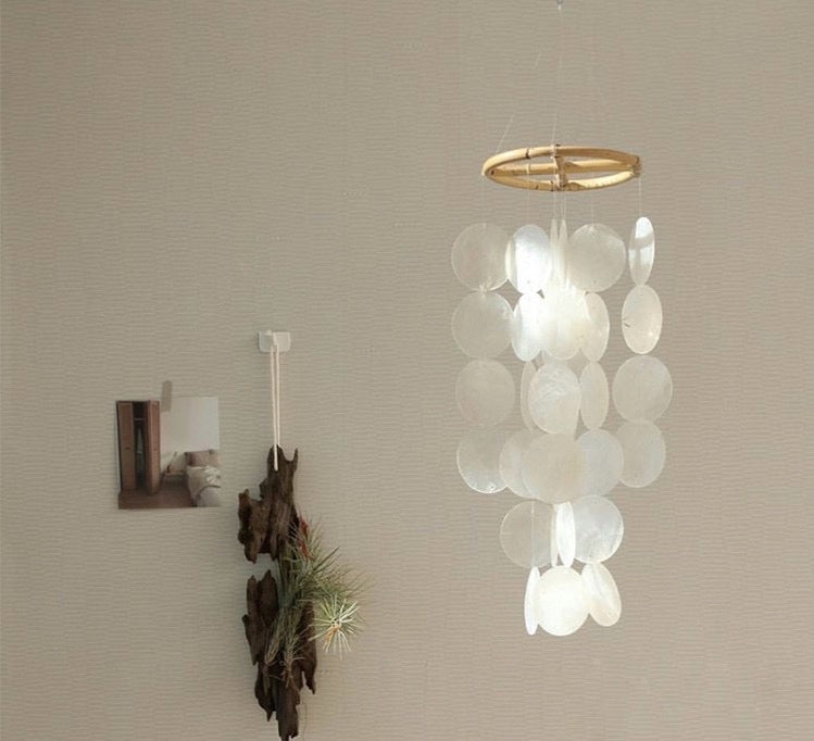 Coastal Capiz Shell Mobile Wind Chime