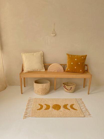 Moon Phase Bath Mat with Tassels