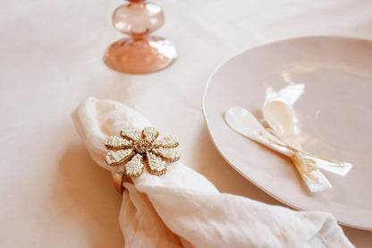 Beaded Daisy Napkin Rings (Set/2)
