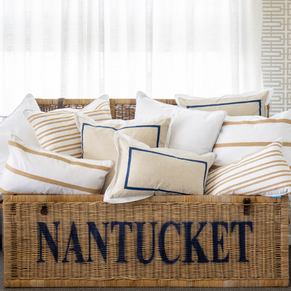 Flange Linen Cushion Cover