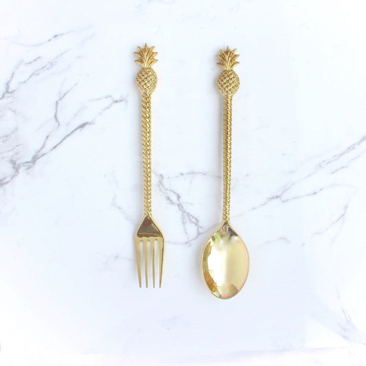 Brass Gold Pineapple Spoon