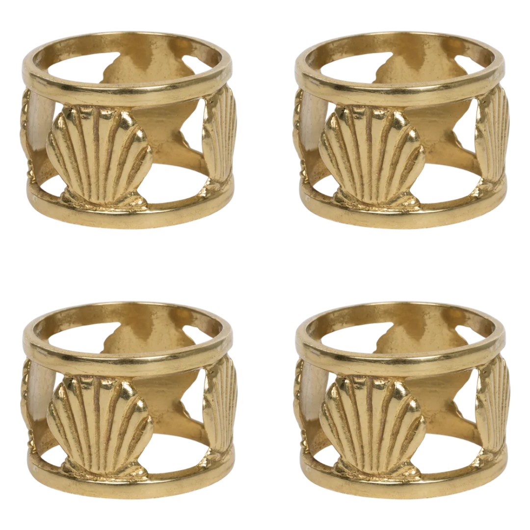 Brass Shell Napkin Rings (Set/2) – Coastal Statice