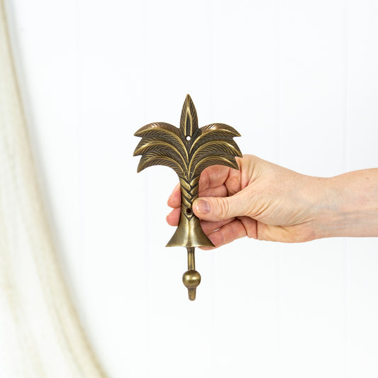 Palm Tree Brass Antique Hook