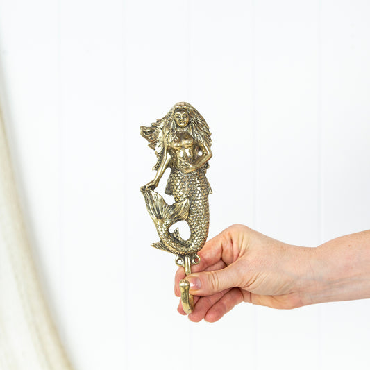 Mermaid Brass Gold Hook