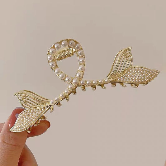 Mermaid Tail Pearl Hair Clip