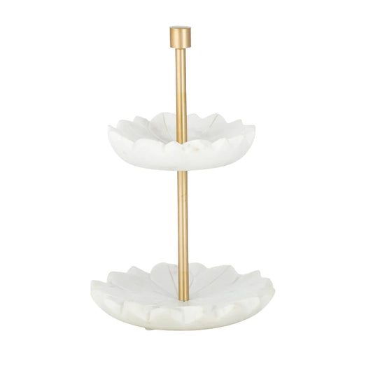 Marble Flower Jewellery Stand