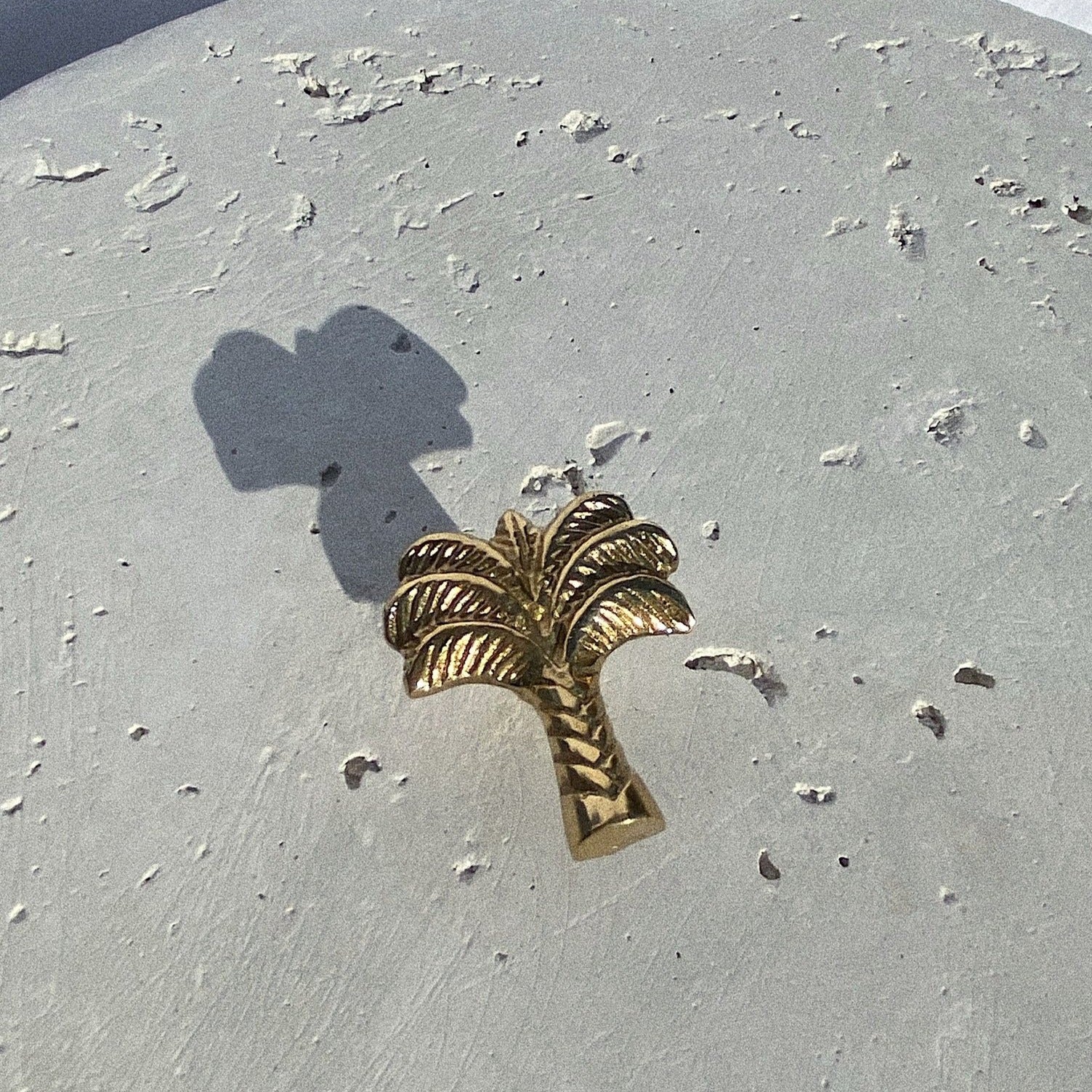 Palm Brass Knob in Gold