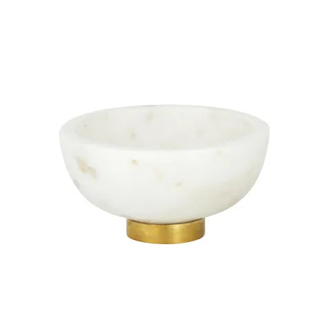 Marble pinch bowl with gold base