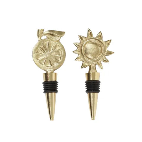 Gold Bottle Stopper (Lemon/Sun)